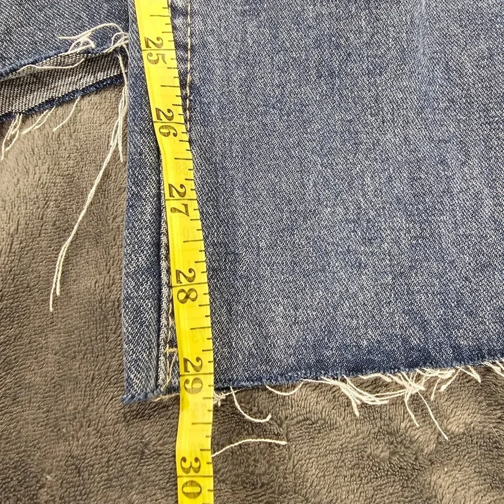 Dazy Wide Leg Jeans Women's Distressed Raw Hem High Waist - Picture 5 of 6